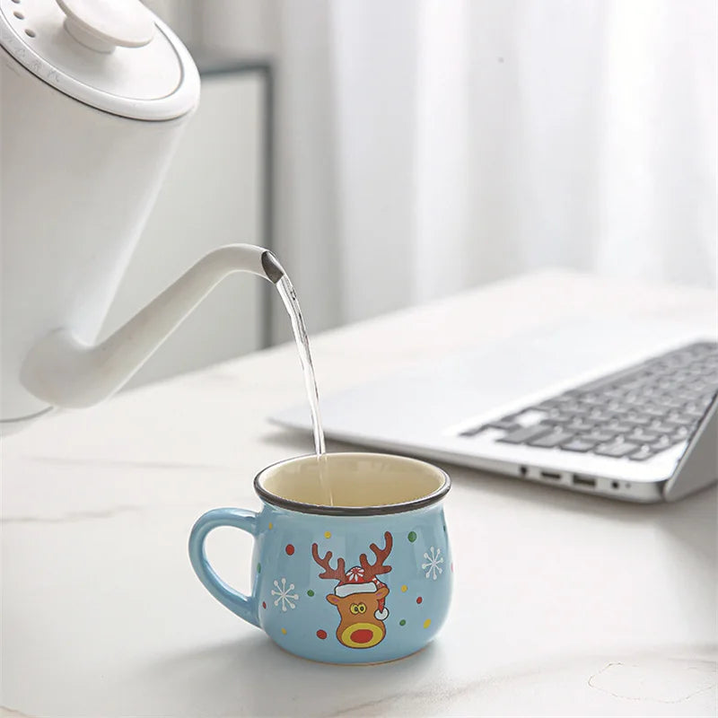 Christmas Ceramic Mug, Cute Holiday Cup (150ml)