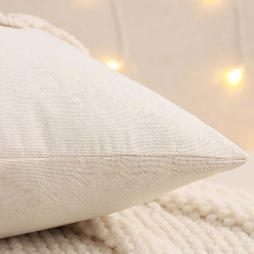 Tufted Christmas Pillow Cover, Bow, Tree or Gift Design
