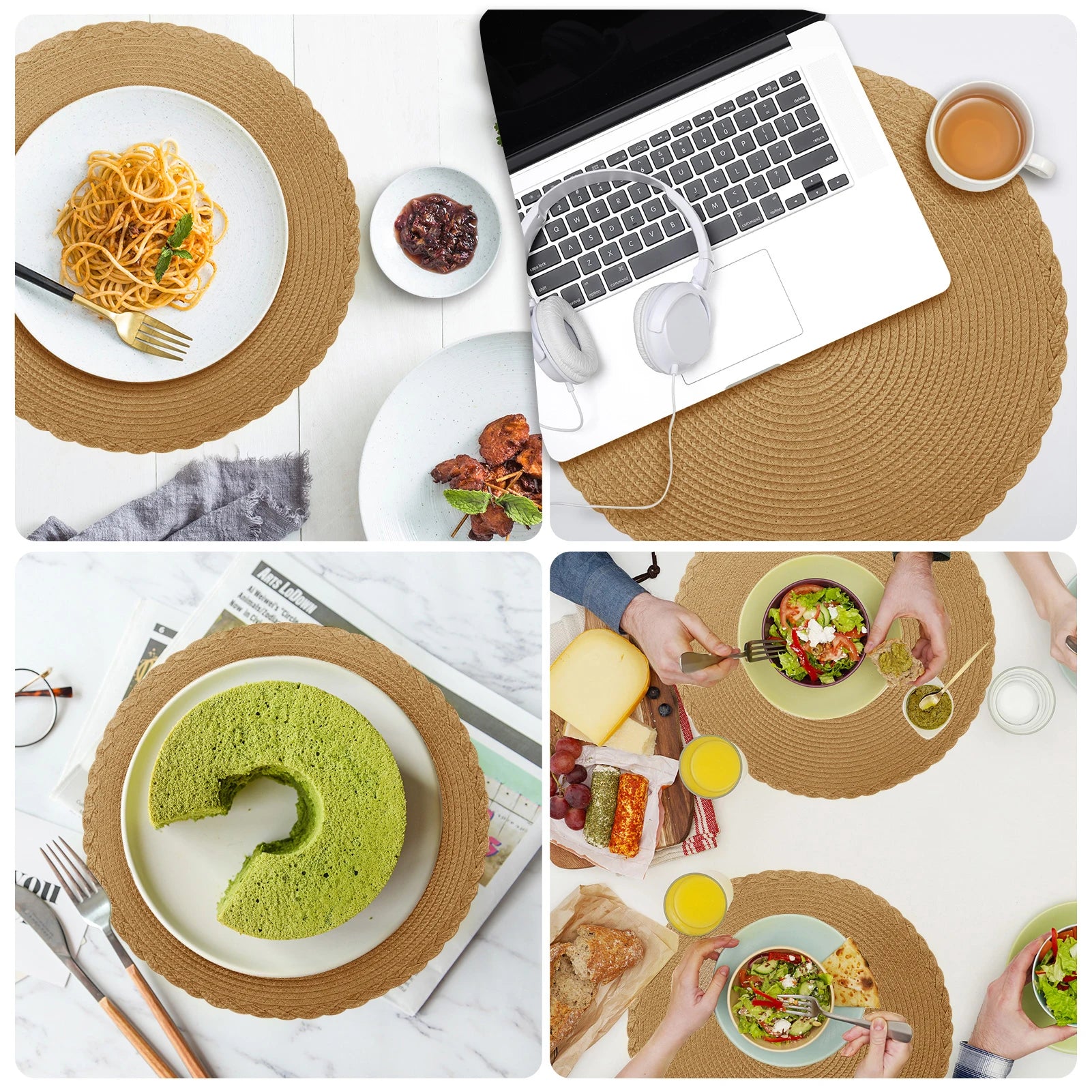 Round Woven Placemat & Coaster Set product photo 4