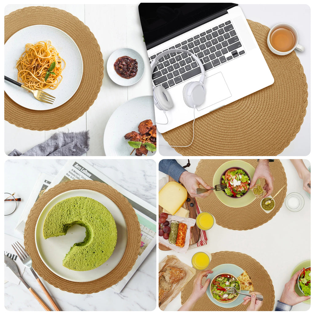 Round Woven Placemat & Coaster Set product photo 4