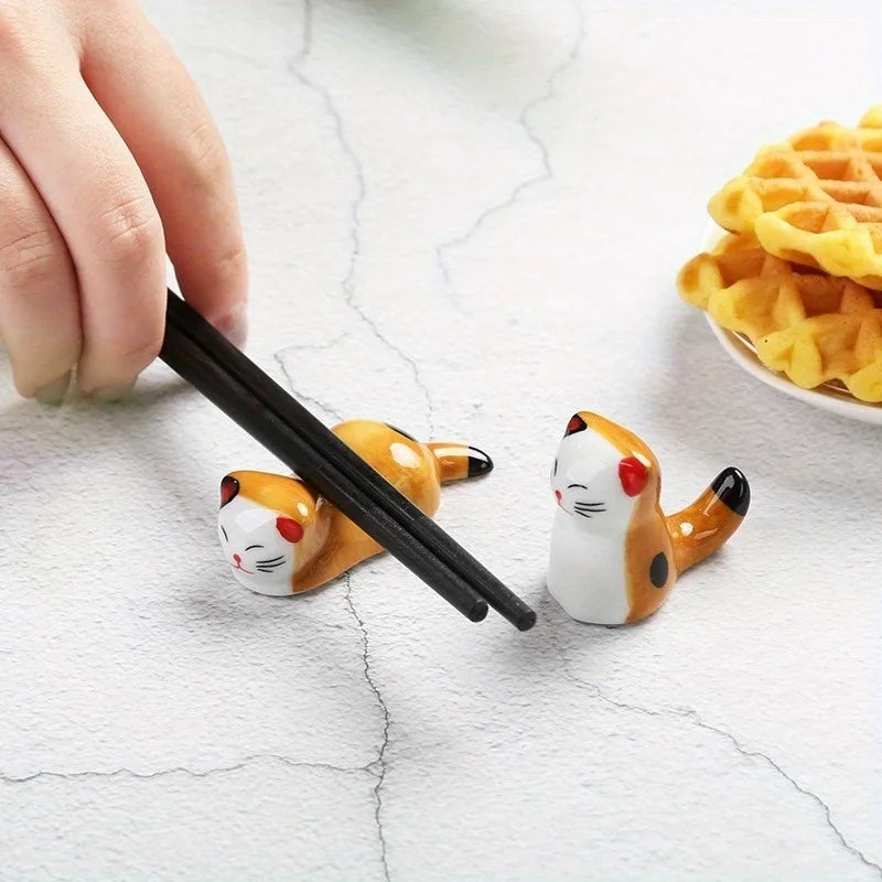 Ceramic Cat Chopstick Rests, Set of 6 product photo 5
