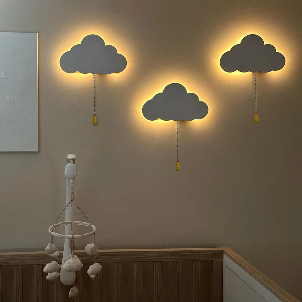 Floating Cloud Wall Light, Battery Night Lamp