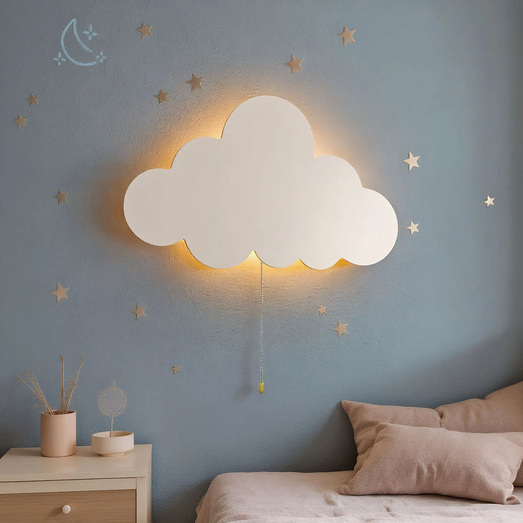 Floating Cloud Wall Light, Battery Night Lamp