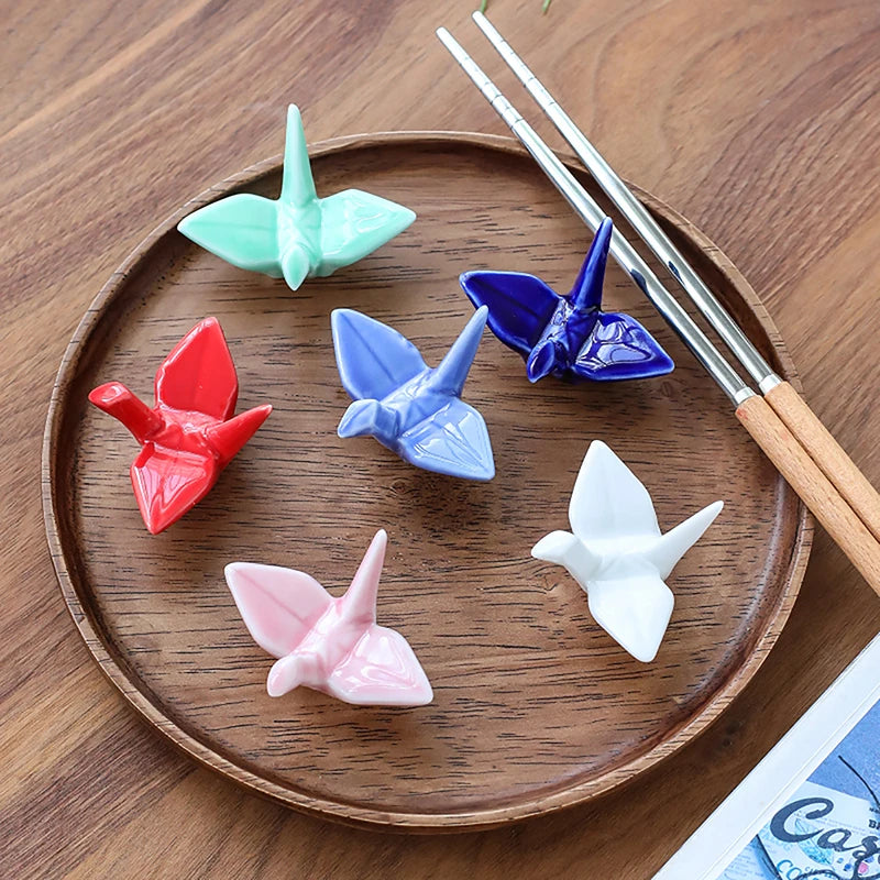 Ceramic Paper Crane Chopstick Rest product photo 4