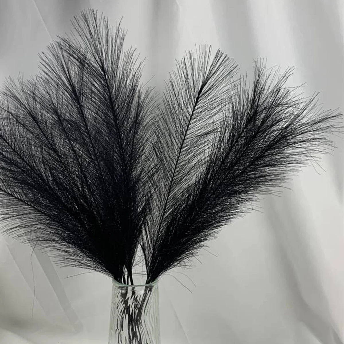 Black Faux Pampas Grass, 7 Pcs product photo 3