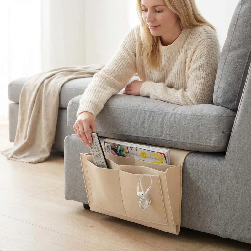 Felt bedside caddy