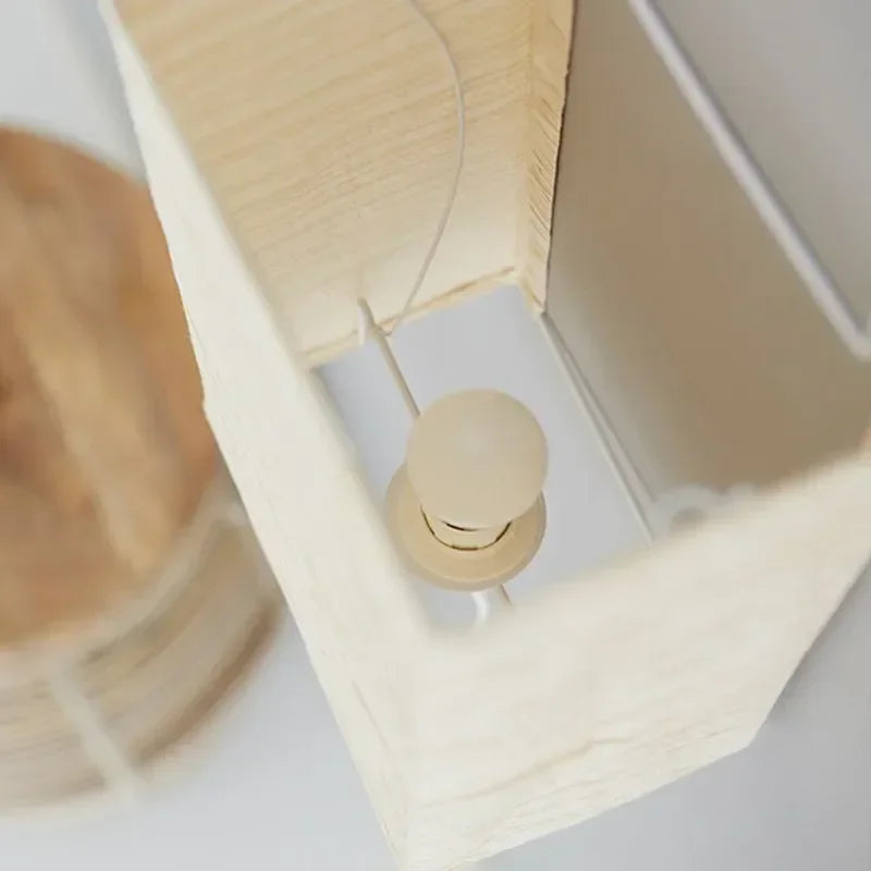 Paper Wall Lamp, Handmade Plug-In Paper Lantern Sconce