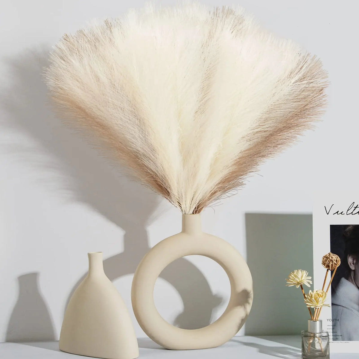Faux Pampas Grass Bouquet, 30 Pcs product photo 4
