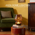 Coffee Glass Mushroom Lamp, Amber Bedside Table Lamp