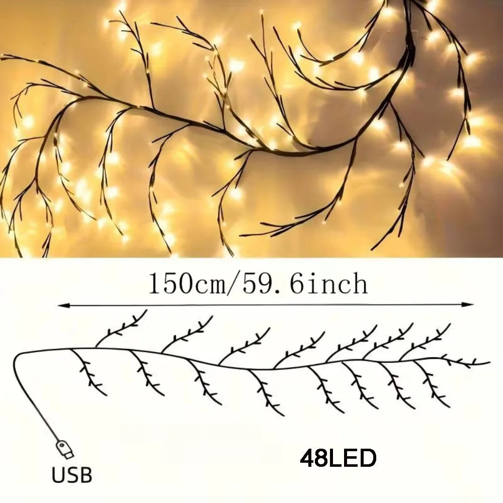 Willow Vine Light, USB LED Branch Garland