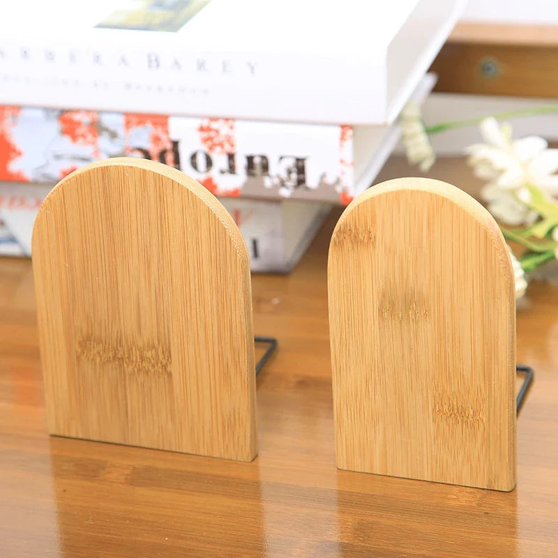 Bamboo Book Stand Bookends product photo 5