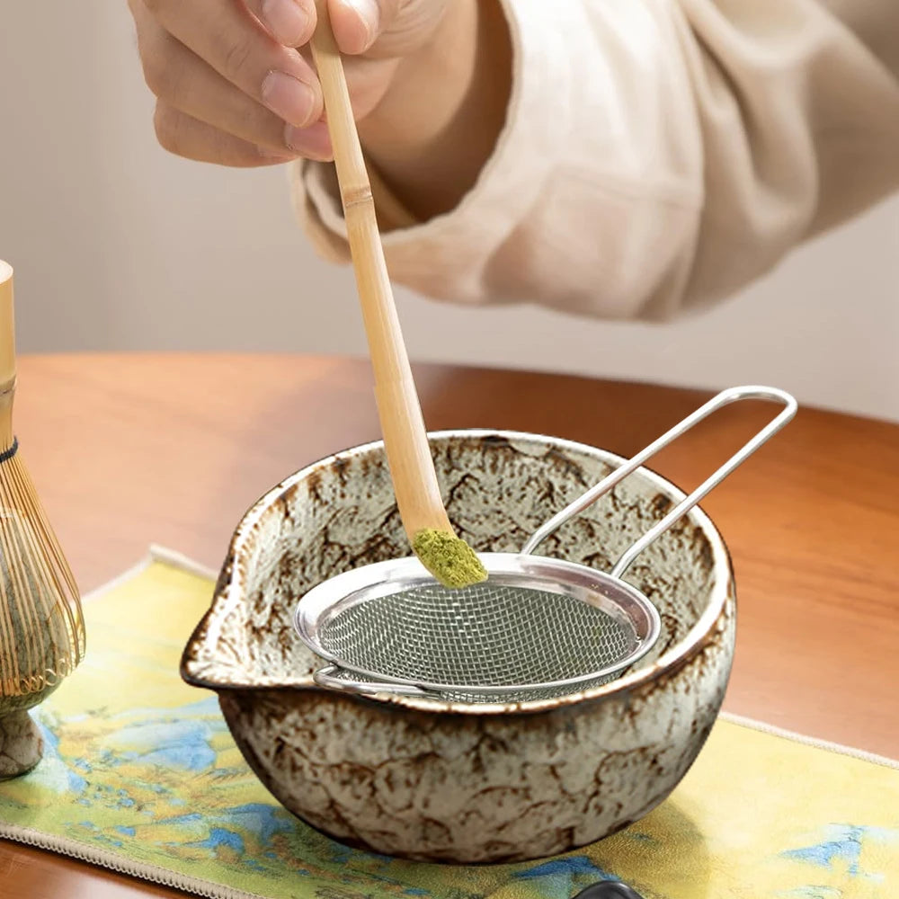 Japanese Matcha Tea Set, 6-Piece Bamboo Whisk Ceremony Kit
