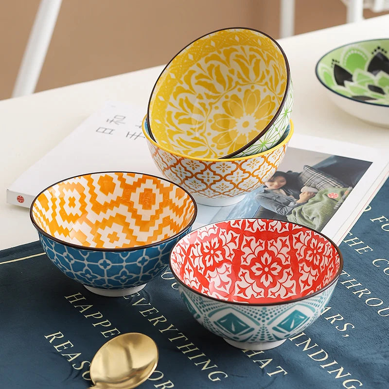 Boho Ceramic Snack Bowls, Set of 4 product photo 2