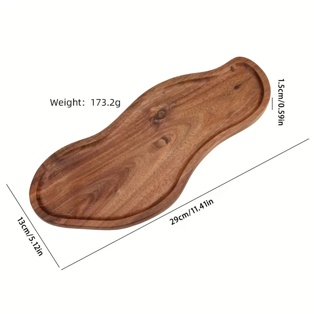 Acacia Wood Tray, Bathroom Vanity & Candle Tray