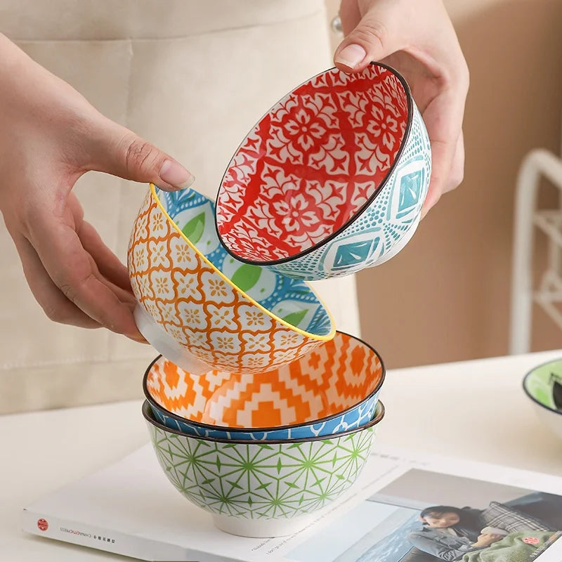 Boho Ceramic Snack Bowls, Set of 4 product photo 1