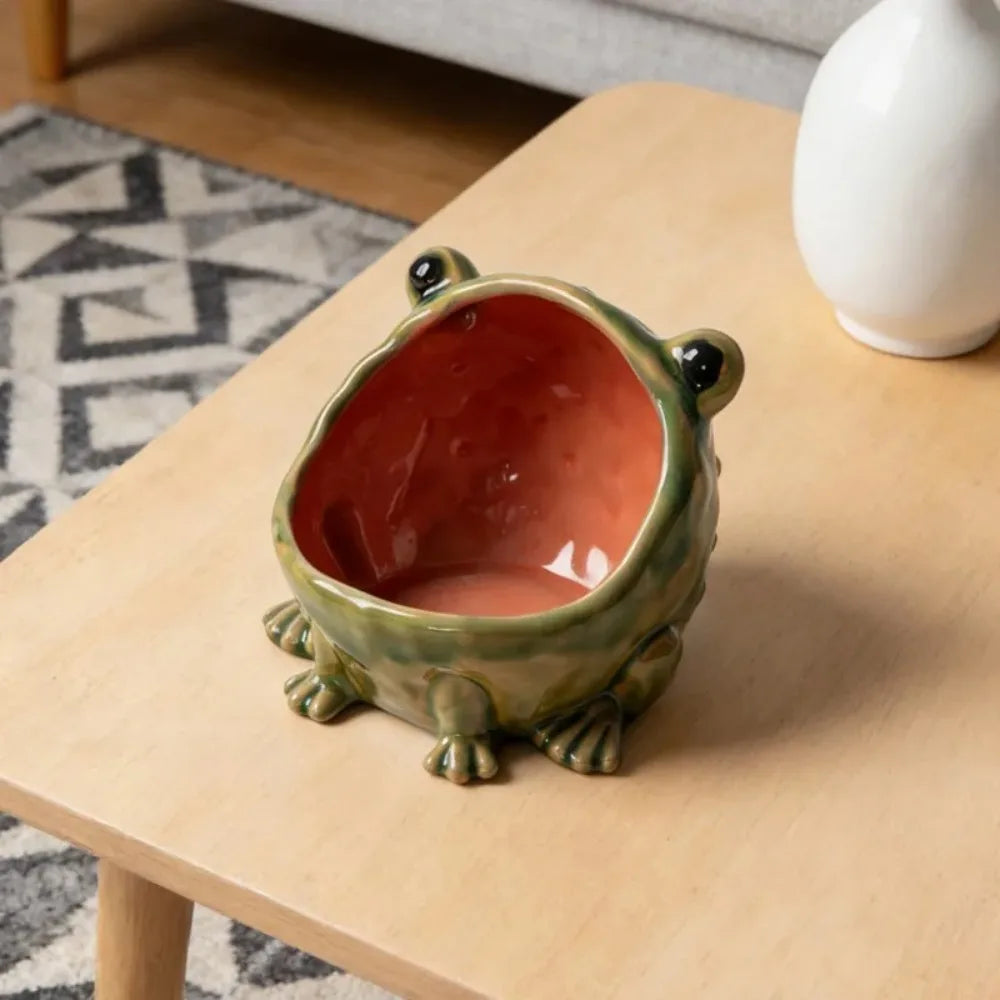 Frog Ceramic Bowl, Catchall Dish for Keys & Candy