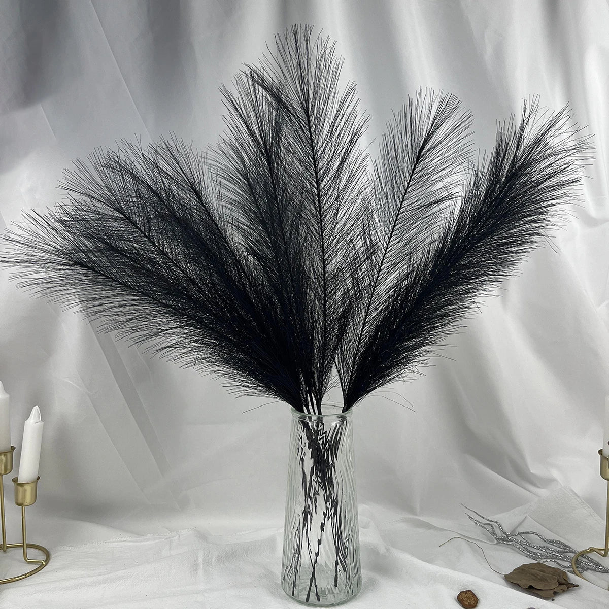 Black Faux Pampas Grass, 7 Pcs product photo 5