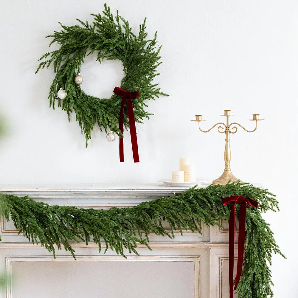 Norfolk Pine Garland, Real-Touch Faux Christmas Garland