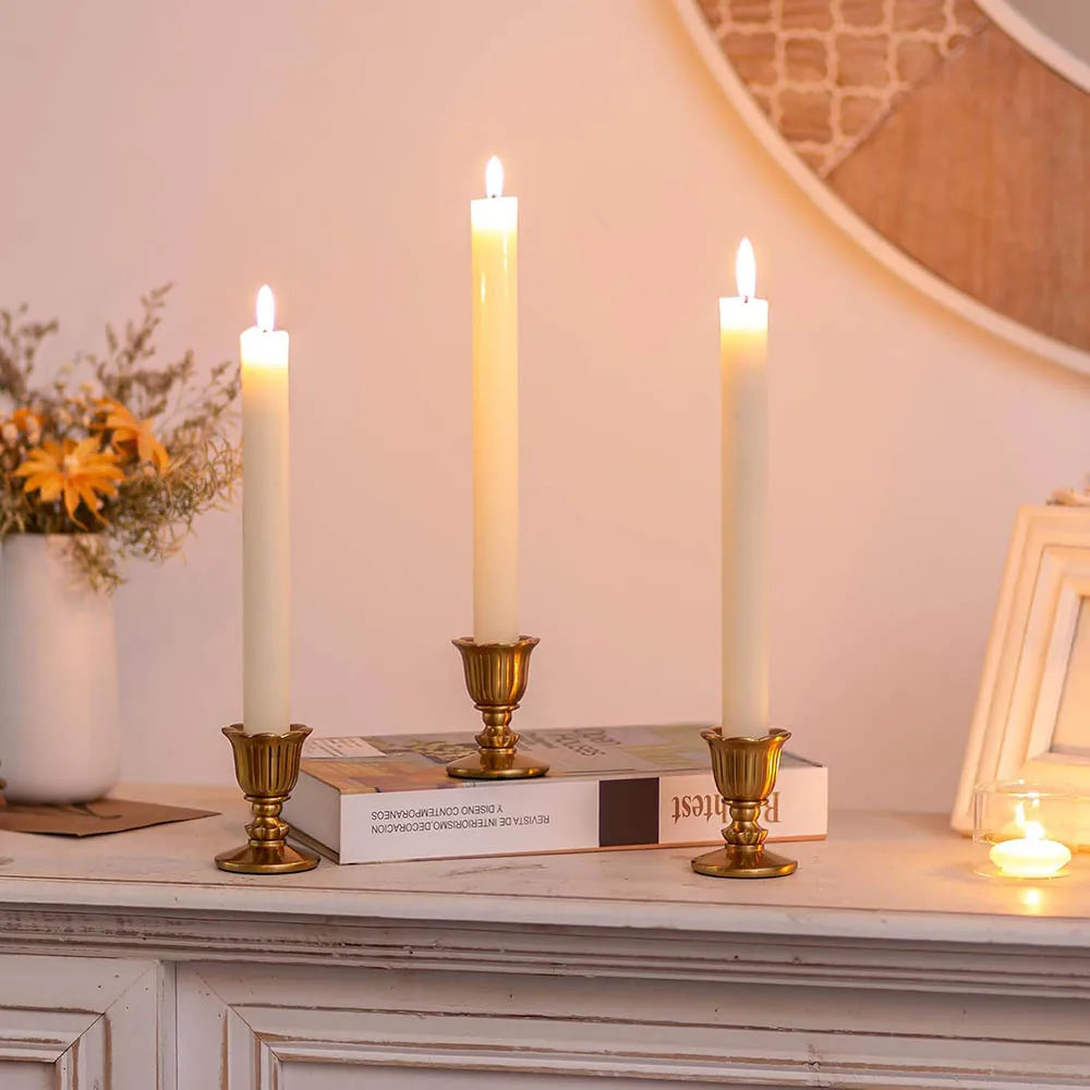 Vintage Brass Candlesticks, Victorian Taper Candle Holders