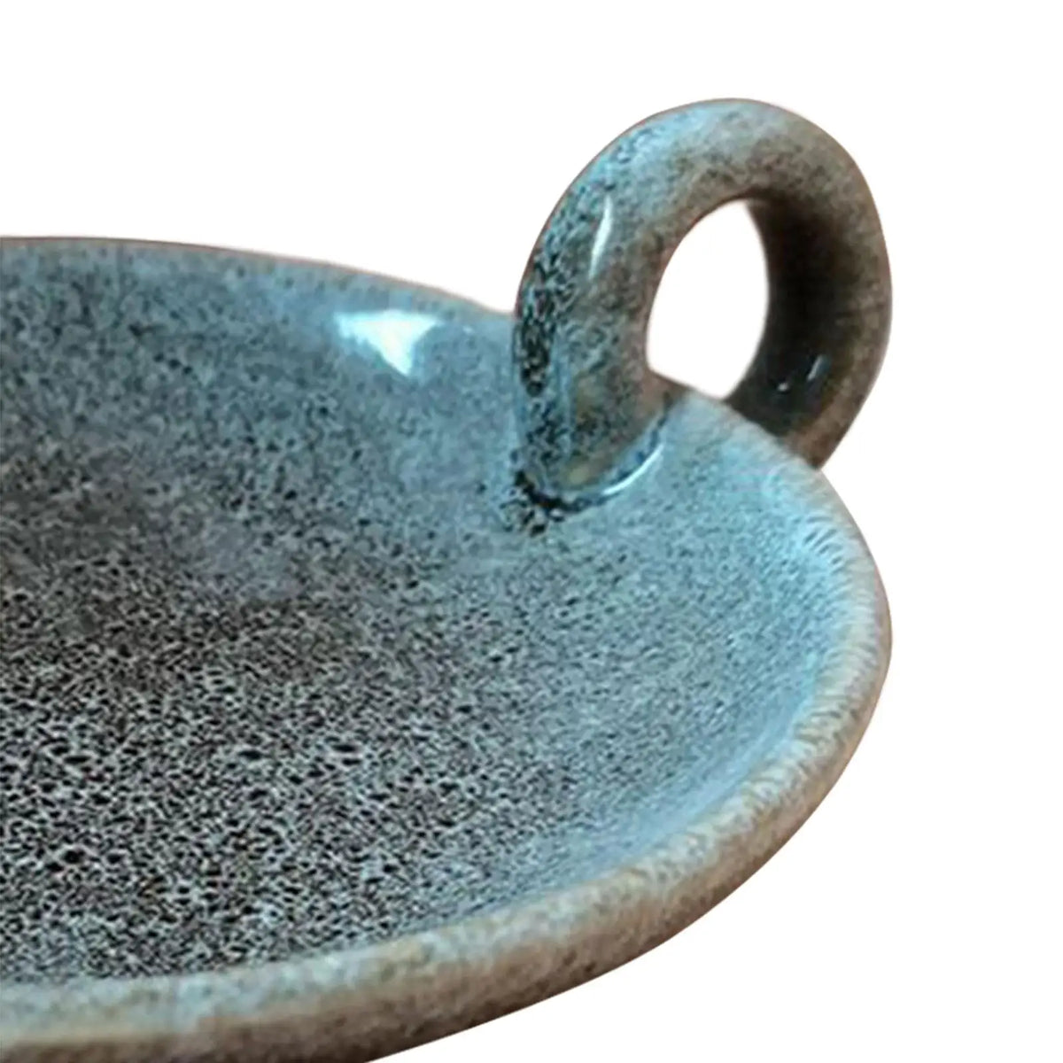 Ceramic Candle Holder, Vintage Chamberstick with Handle
