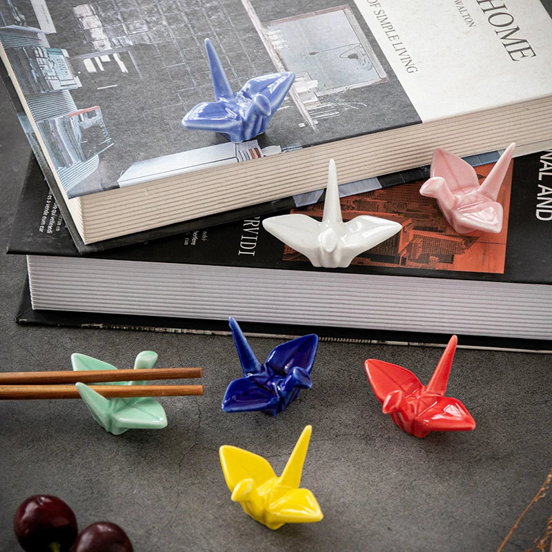 Ceramic Paper Crane Chopstick Rest product photo 3