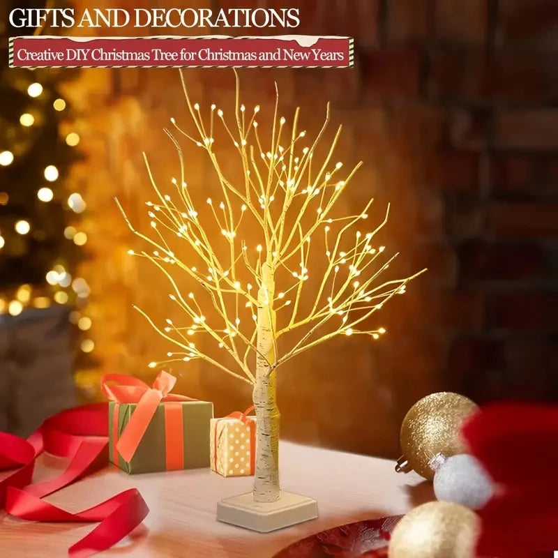 Lighted Birch Tree, 144 LED Warm White Tabletop Tree Light