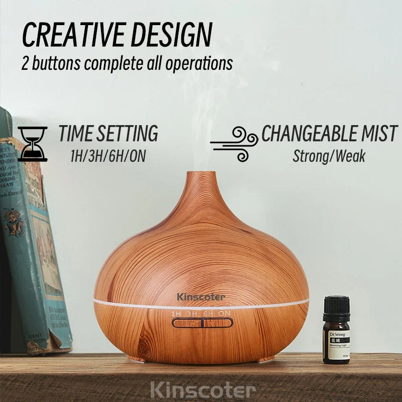 500ml Wood Grain Aroma Diffuser product photo 2