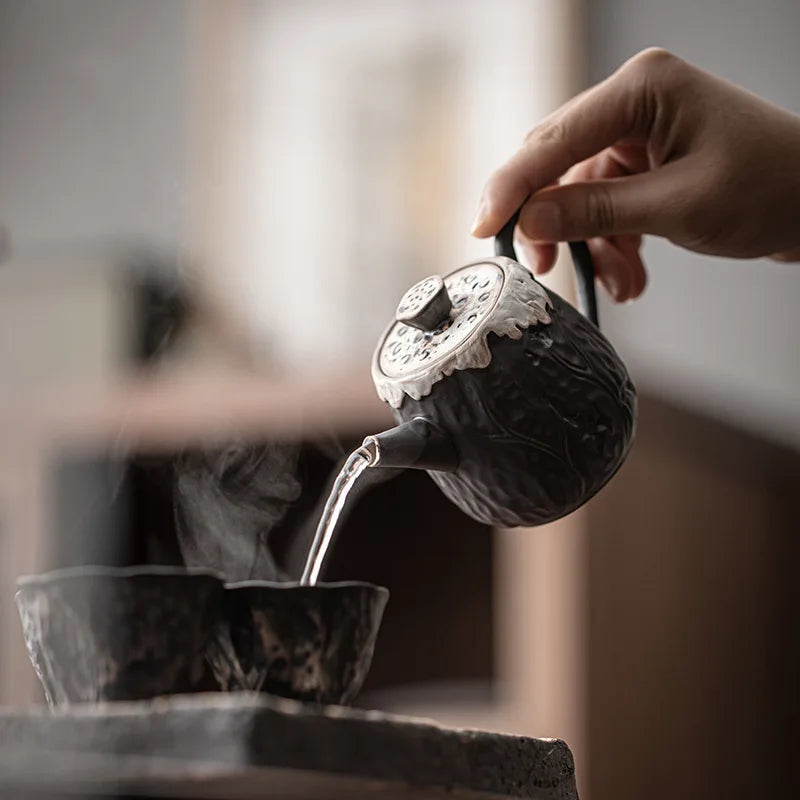 Wabi Sabi Teapot, Handmade Ceramic Tea Pot (160ml)