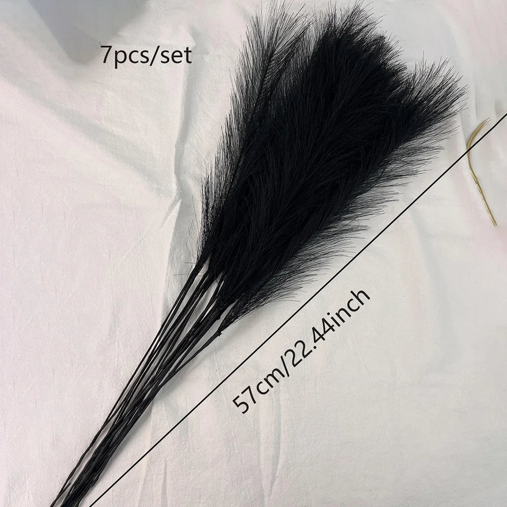 Black Faux Pampas Grass, 7 Pcs product photo 4