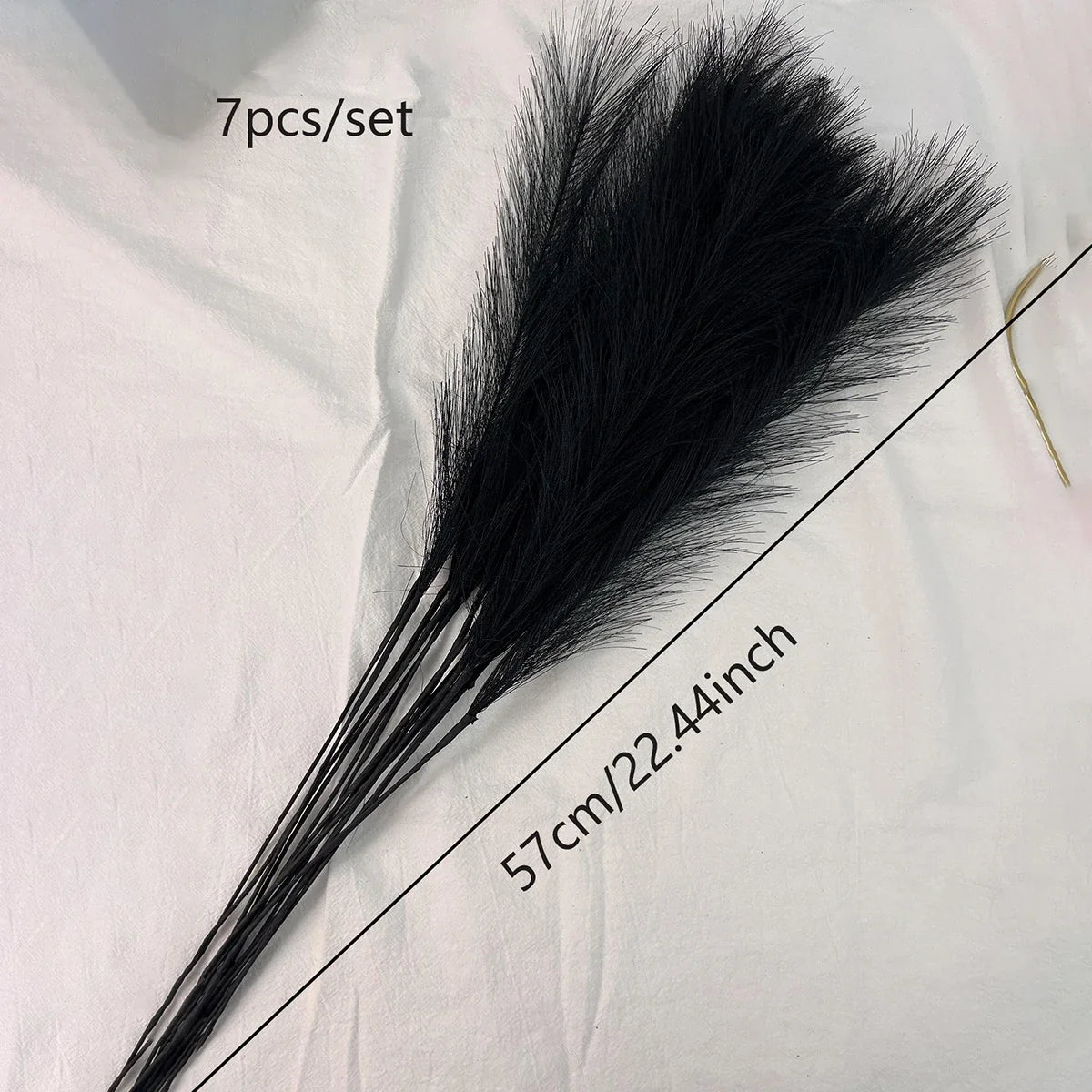 Black Faux Pampas Grass, 7 Pcs product photo 4