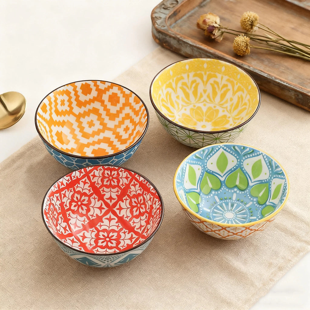 Boho Ceramic Snack Bowls, Set of 4 product photo 3
