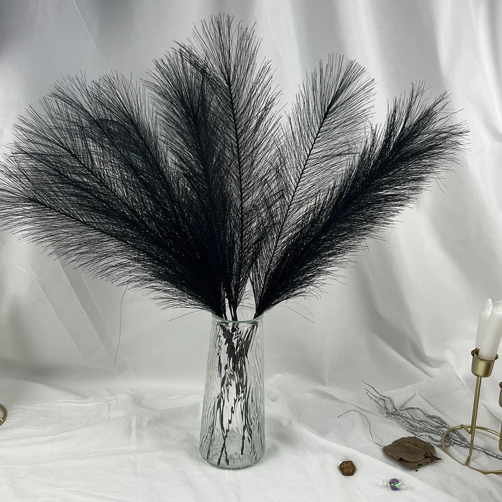 Black Faux Pampas Grass, 7 Pcs product photo 1