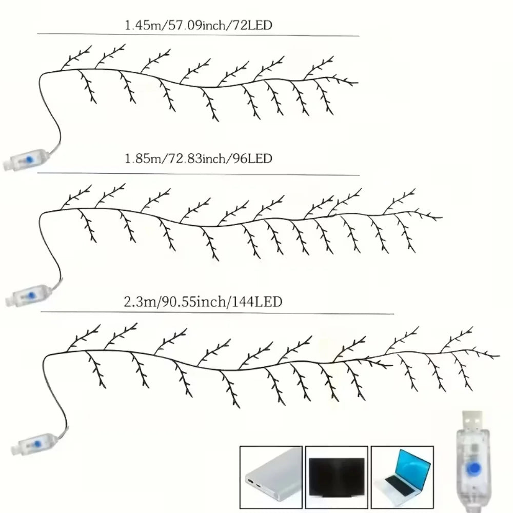 Willow Vine Light, USB LED Branch Garland