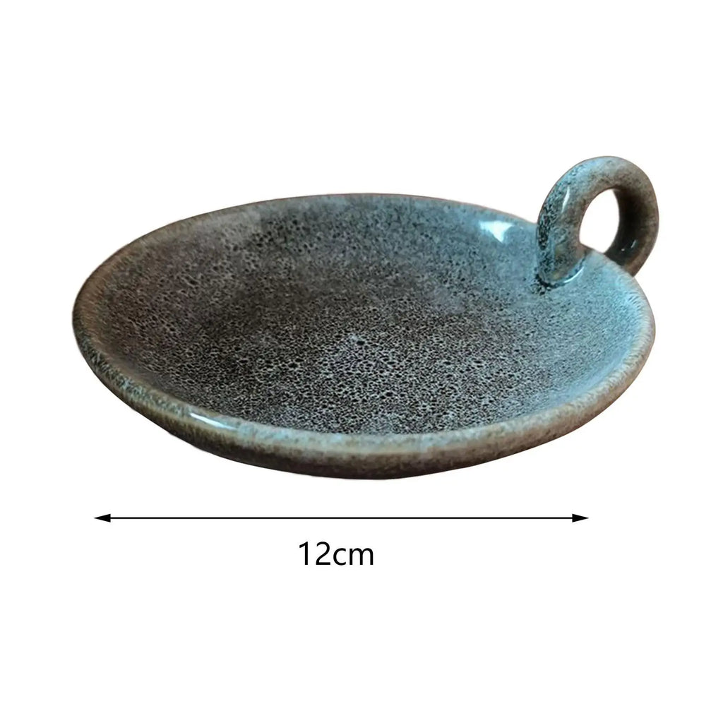 Ceramic Candle Holder, Vintage Chamberstick with Handle