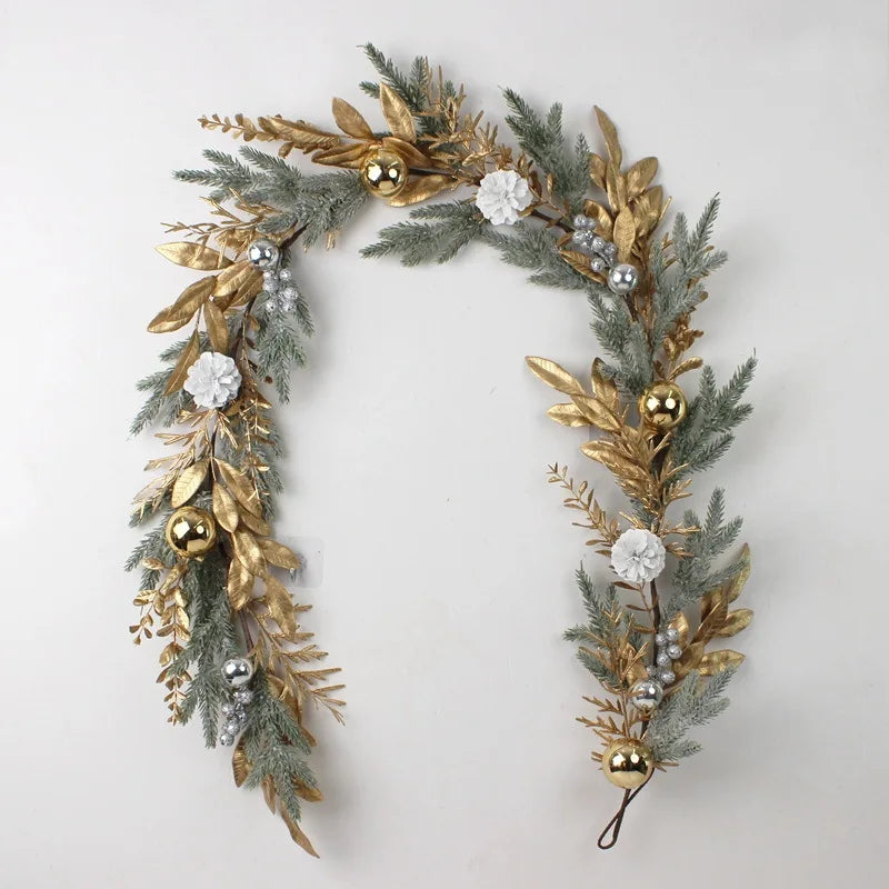 Gold & Sage Christmas Wreath, Pinecone Wreath, Swag or Garland