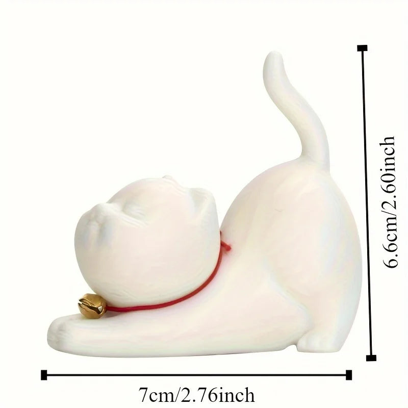 Ceramic Cat Incense Holder, Minimalist Incense Stick Burner