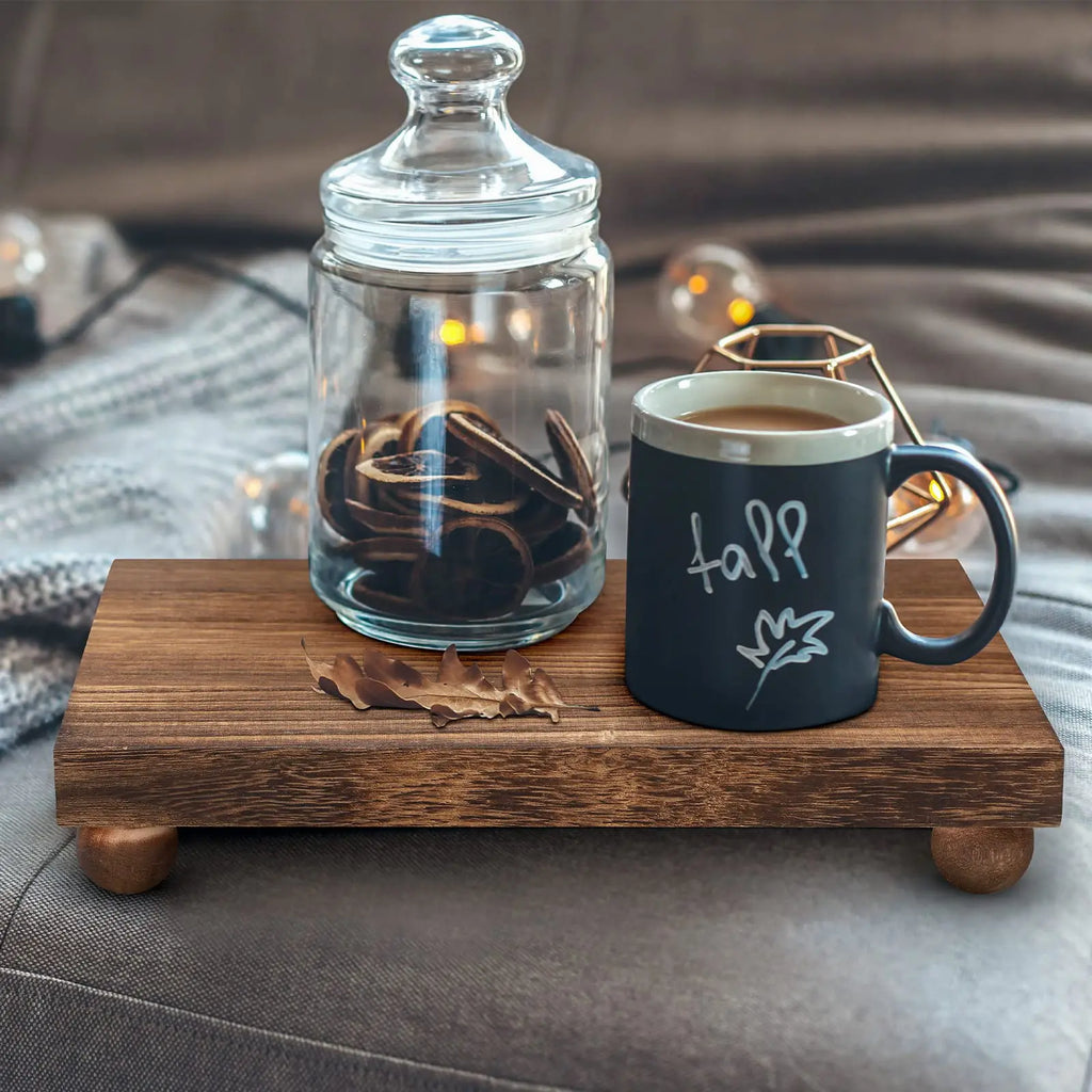 Wooden Pedestal Riser, Farmhouse Soap & Candle Stand