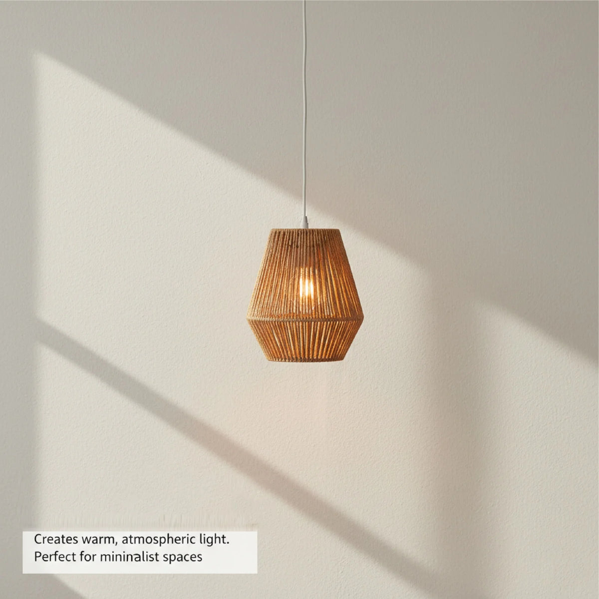 Woven boho pendant lampshade