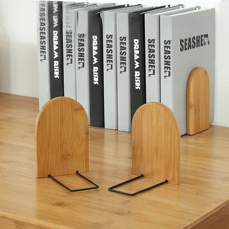 Bamboo Book Stand Bookends product photo 3