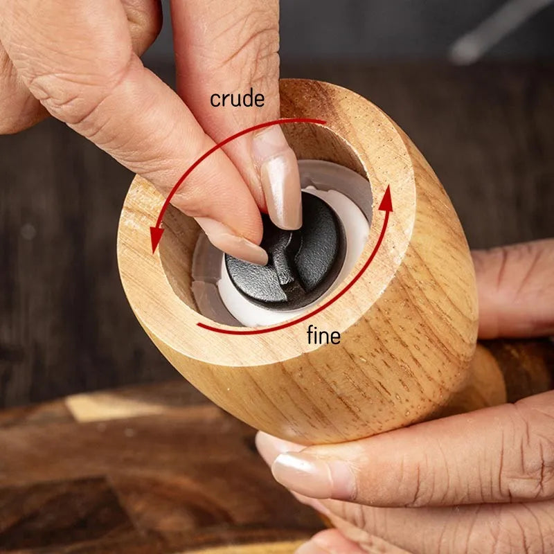 Mushroom Salt & Pepper Grinders, Wooden Spice Mills