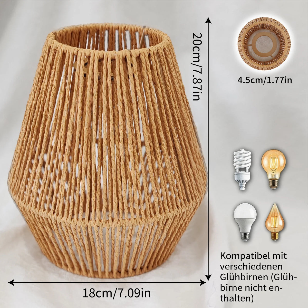 Woven boho pendant lampshade