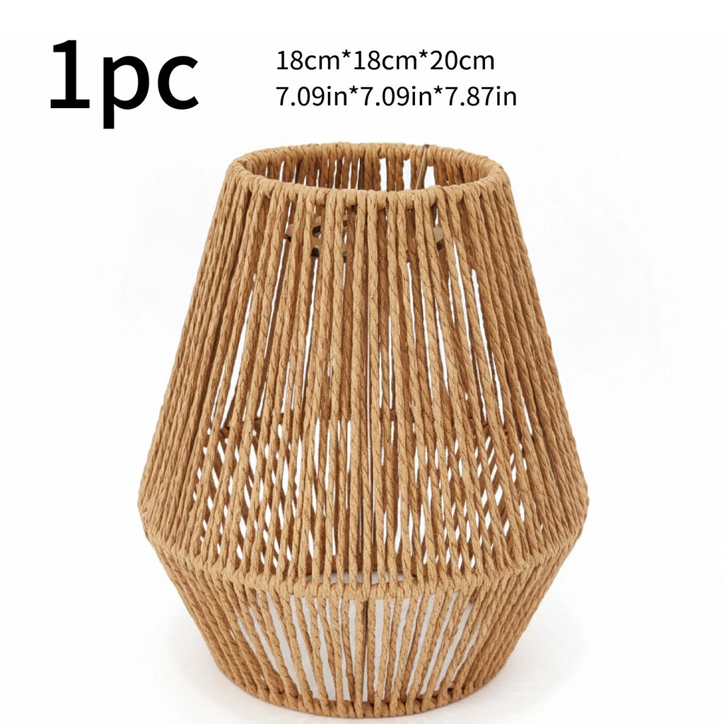 Woven boho pendant lampshade