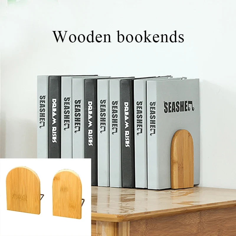 Bamboo Book Stand Bookends product photo 4