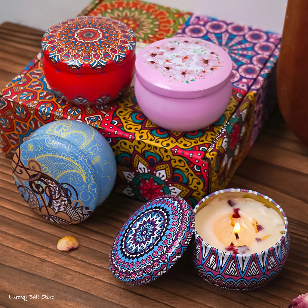 Crystal & Dried Flower Soy Candle Set product photo 2