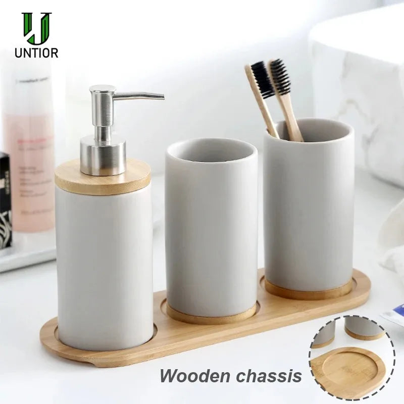 Ceramic Bathroom Accessory Set product photo 1