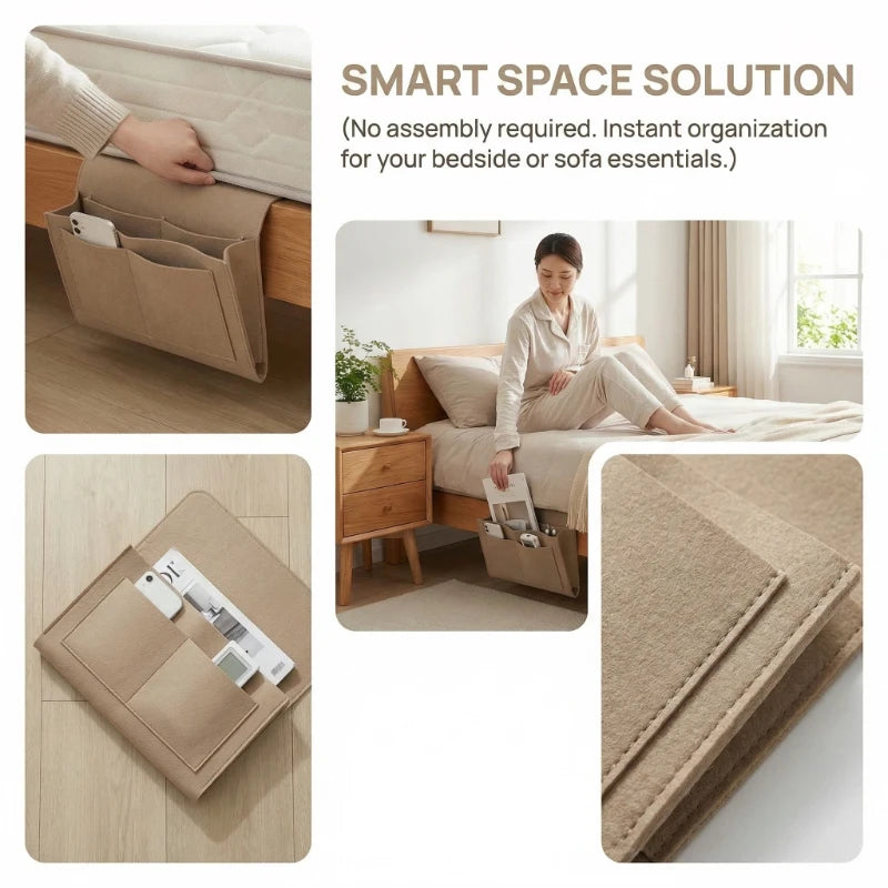 Felt bedside caddy