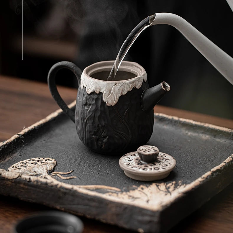 Wabi Sabi Teapot, Handmade Ceramic Tea Pot (160ml)