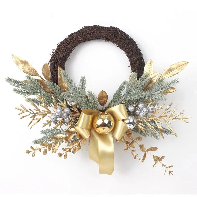 Gold & Sage Christmas Wreath, Pinecone Wreath, Swag or Garland