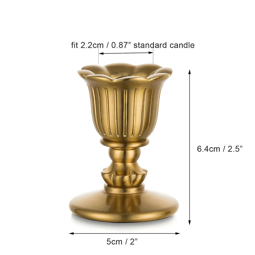 Vintage Brass Candlesticks, Victorian Taper Candle Holders