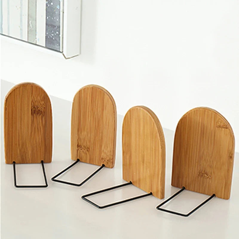 Bamboo Book Stand Bookends product photo 1